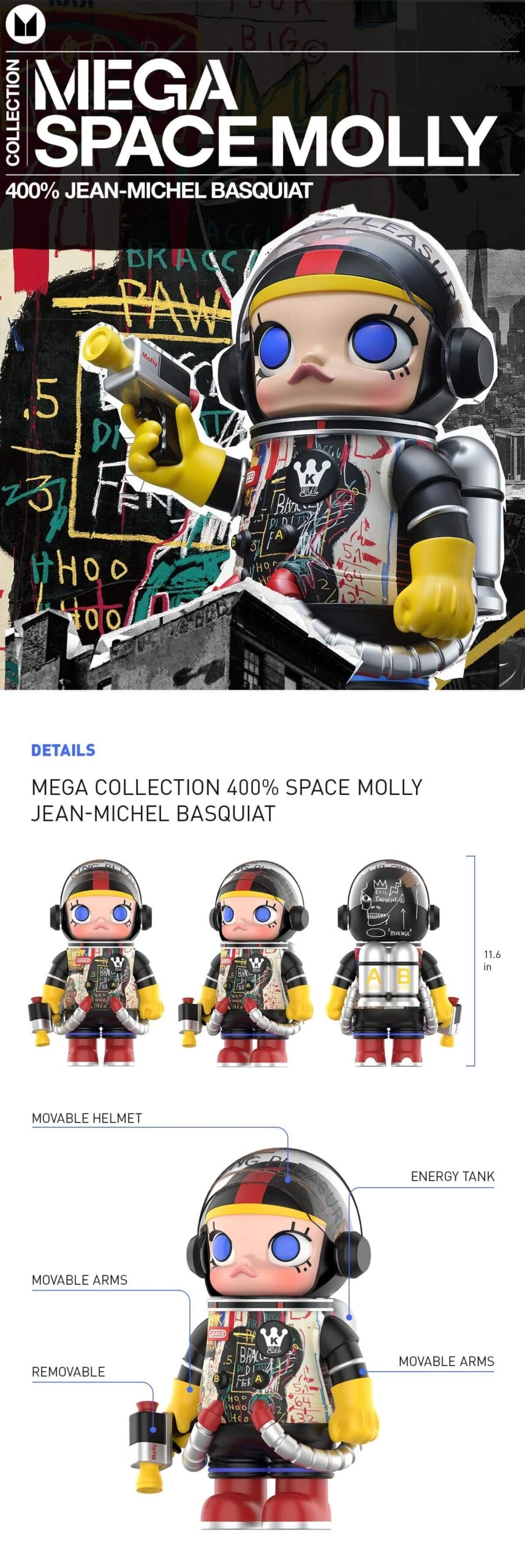 MEGA SPACE MOLLY 400% Jean-Michel Basquiat 5 MEGA SPACE MOLLY 400% Jean-Michel Basquiat - Image 5