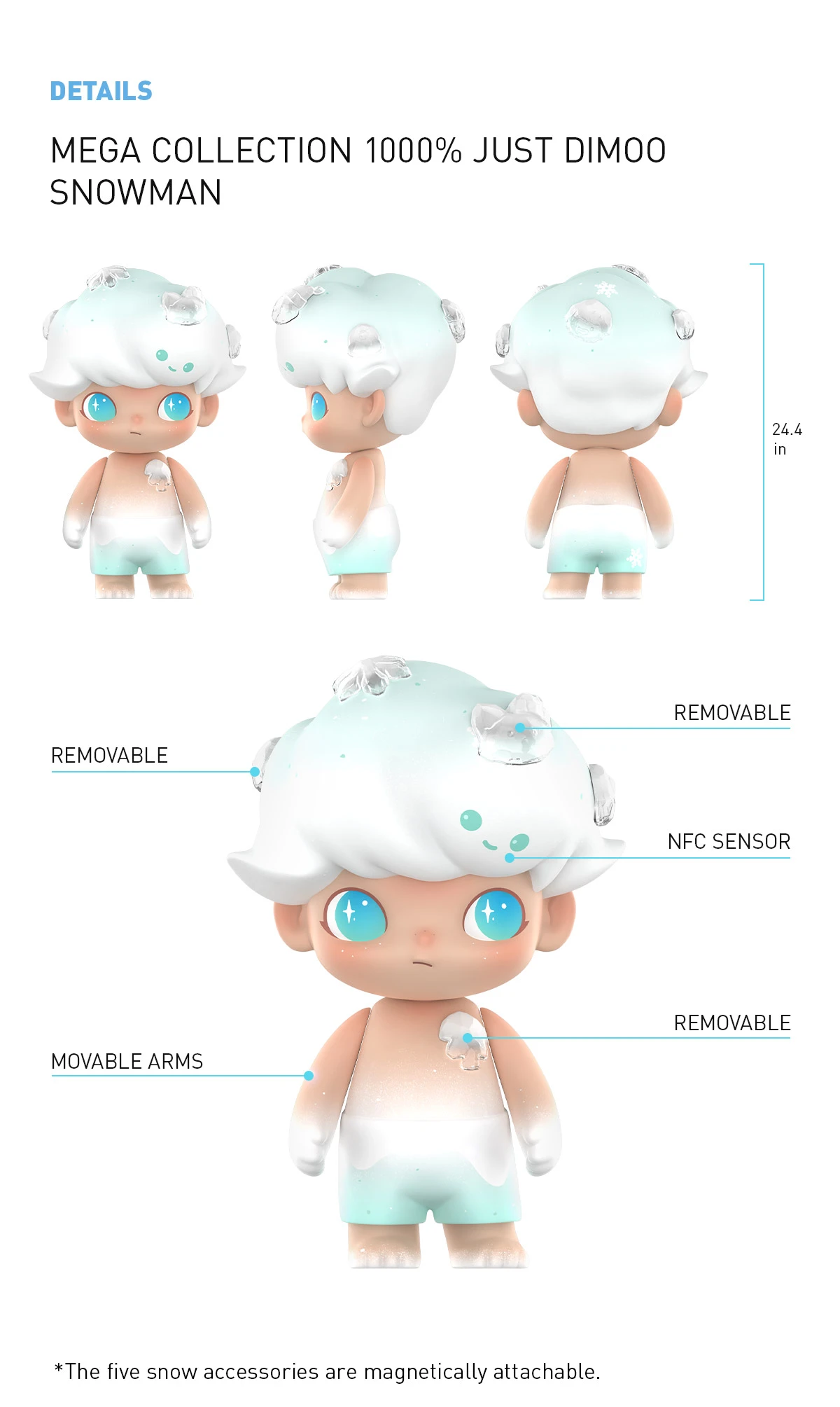 MEGA COLLECTION 1000% JUST DIMOO Snowman 6 MEGA COLLECTION 1000% JUST DIMOO Snowman - Image 6
