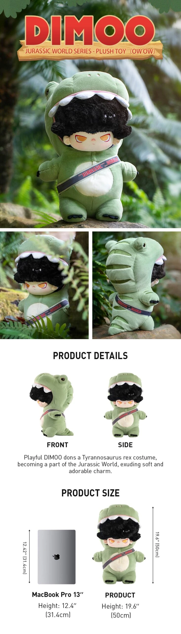 DIMOO Jurassic World Series-Cotton Doll (Roar) 6 DIMOO Jurassic World Series-Cotton Doll (Roar) - Image 6