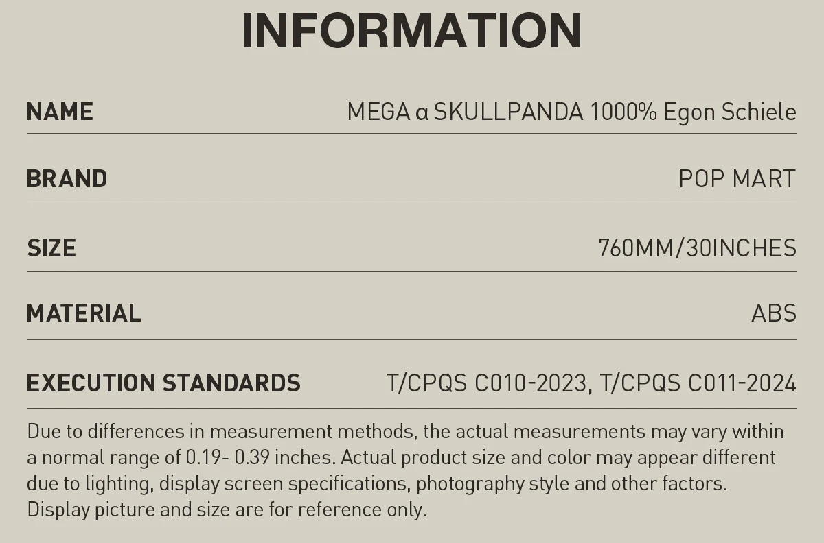 MEGA α SKULLPANDA 1000% Egon Schiele 12 MEGA α SKULLPANDA 1000% Egon Schiele - Image 12