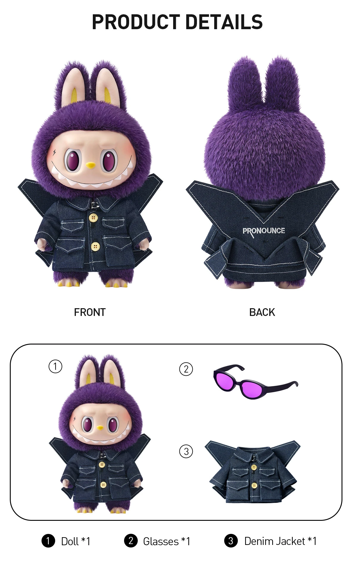 LABUBU × PRONOUNCE - WINGS OF FANTASY Vinyl Plush Doll 11 LABUBU × PRONOUNCE - WINGS OF FANTASY Vinyl Plush Doll - Image 11