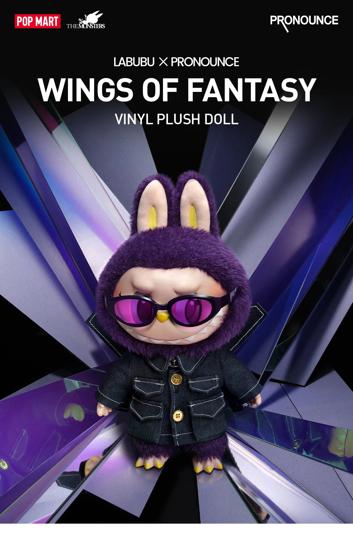 LABUBU × PRONOUNCE - WINGS OF FANTASY Vinyl Plush Doll 10 LABUBU × PRONOUNCE - WINGS OF FANTASY Vinyl Plush Doll - Image 10