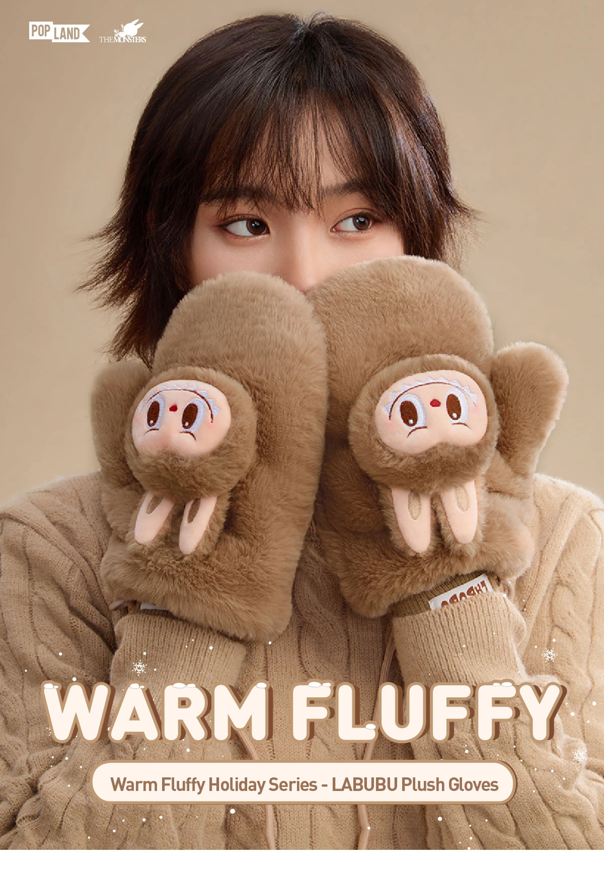 Warm Fluffy Holiday Series- LABUBU Plush Gloves 4 Warm Fluffy Holiday Series- LABUBU Plush Gloves - Image 4