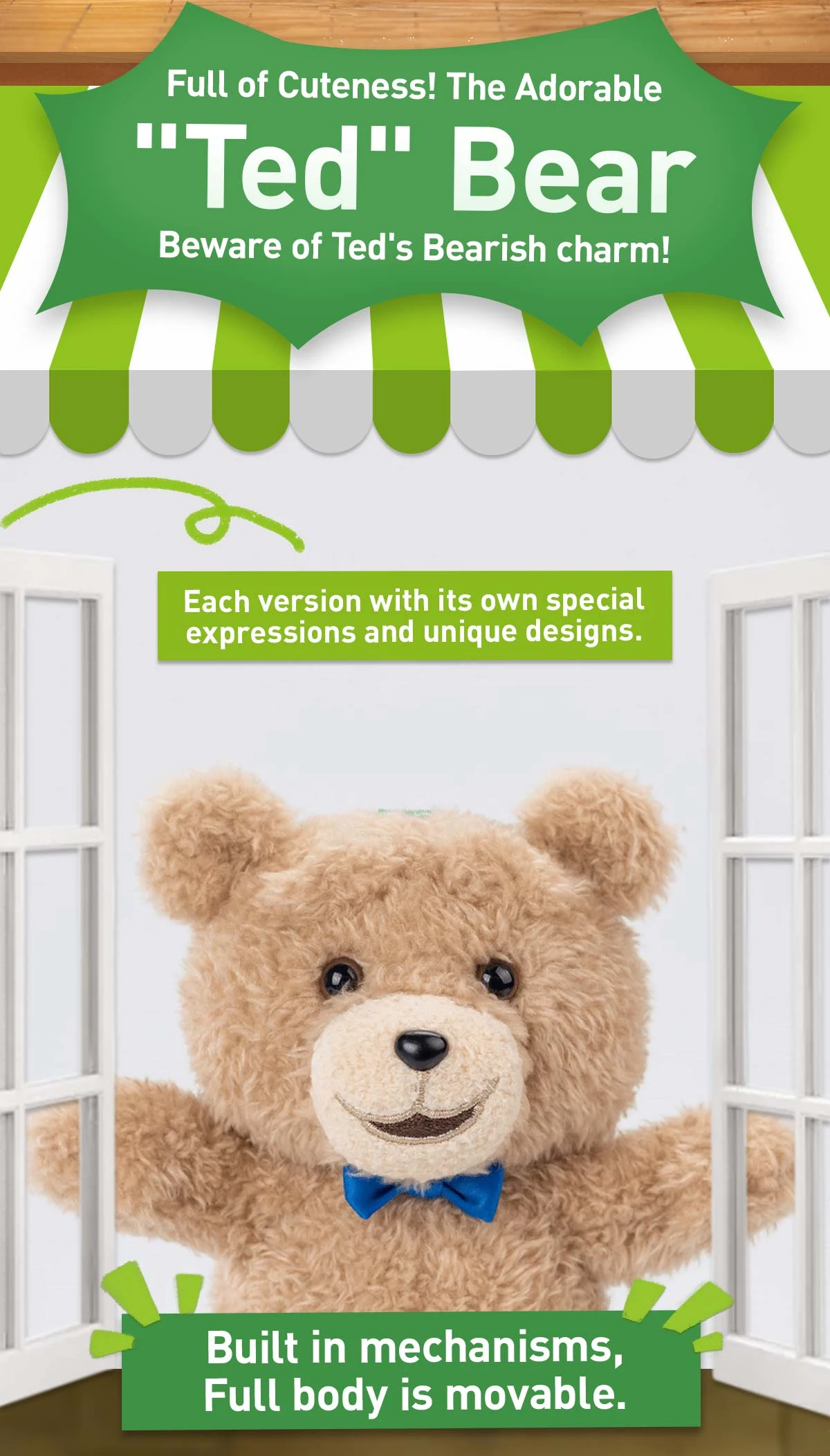 Ted2 Teddy Bear Action Plush Pendant 13 Ted2 Teddy Bear Action Plush Pendant - Image 13